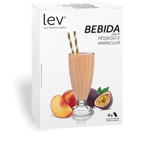 bebida proteica sabor pêssego e maracujá