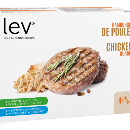 chicken burger - gluten and lactose free, high protein, suitable for diet