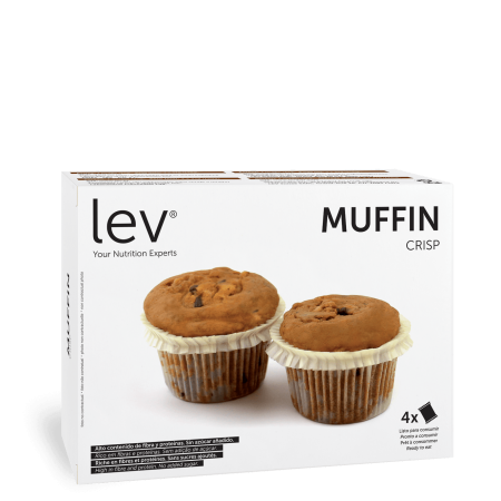 Muffin crisp - muffin com amêndoa e pepitas de chocolate, rico em proteína
