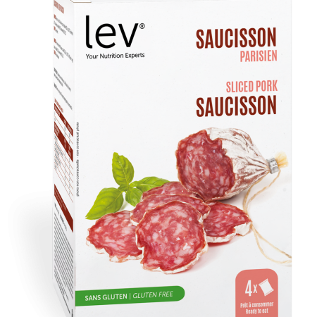 slicen pork saucisson - gluten free, high protein, low fat, suitable for diet