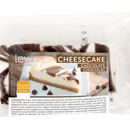 Cheesecake de chocolate lev - sobremesa saudável pronta a consumir