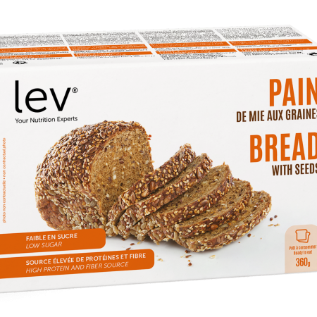 Bread with seed - high fiber, low carb, suitable for diet
