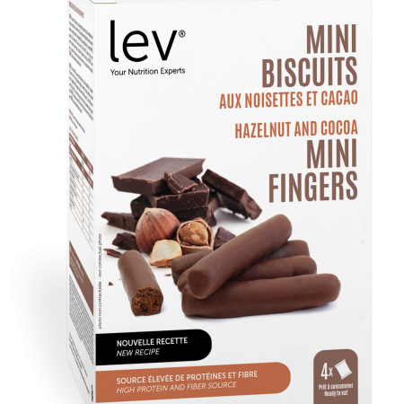 Hazelnut and Cocoa Mini Fingers - high protein, sugar free, suitable for diet