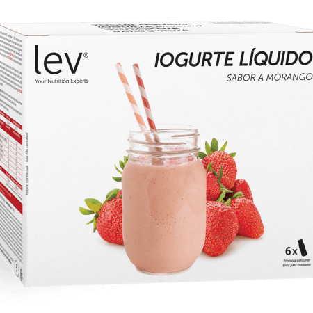 iogurte líquido sabor a morango lev
