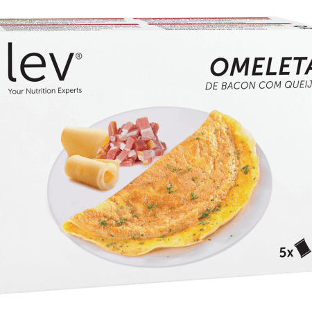 Omeleta de bacon e queijo lev saudavel