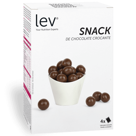 Snack de chocolate crocante lev saudável