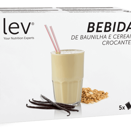 bebida de baunilha e cereais lev saudável