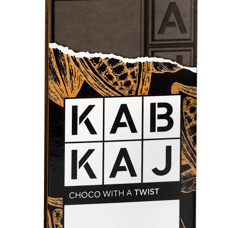 Kabkaj - Dark Choco: tablete de chocoalte negro, rico em proteínas, sem açúcares adicionados e apto para dieta