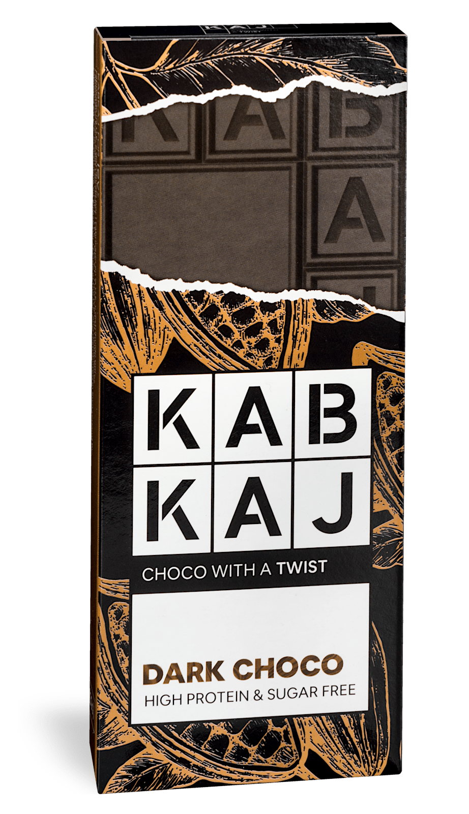 Dark Choco Kabkaj - Dark Choco: tablete de chocoalte negro, rico em proteínas, sem açúcares adicionados e apto para dieta