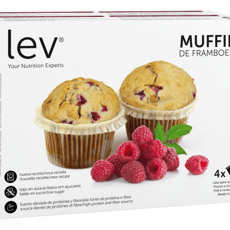 Muffin de framboesa: uma opção saudável, apta para dieta