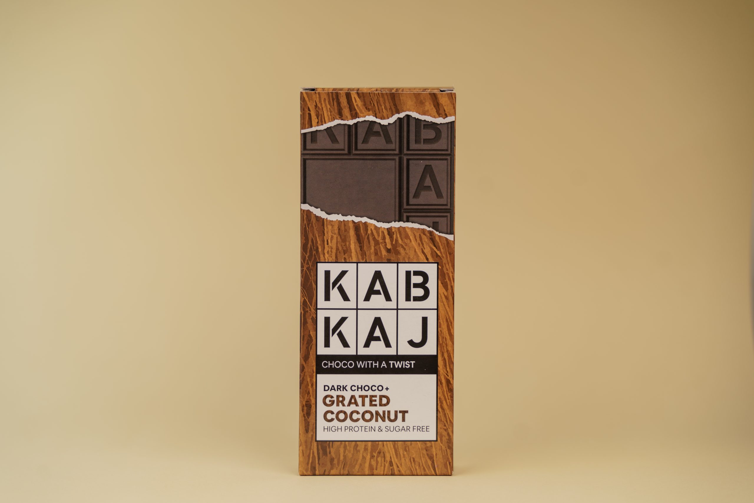 kabkaj-coco Kabkaj - Dark Choco + Grated Coconut - chocolate negro com sabor a coco, sem açúcares, rico em proteína