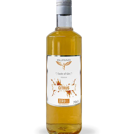 Buraq citrus, bebida gin aromatizada, apta para dieta