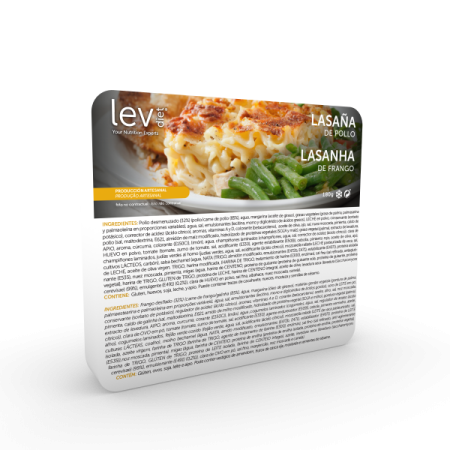 Lasanha de frango pronta a consumir - opção congelada saudável